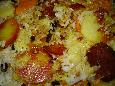 אורז פרסי עם תפוחי אדמה צנובר צימוקים ושקדים