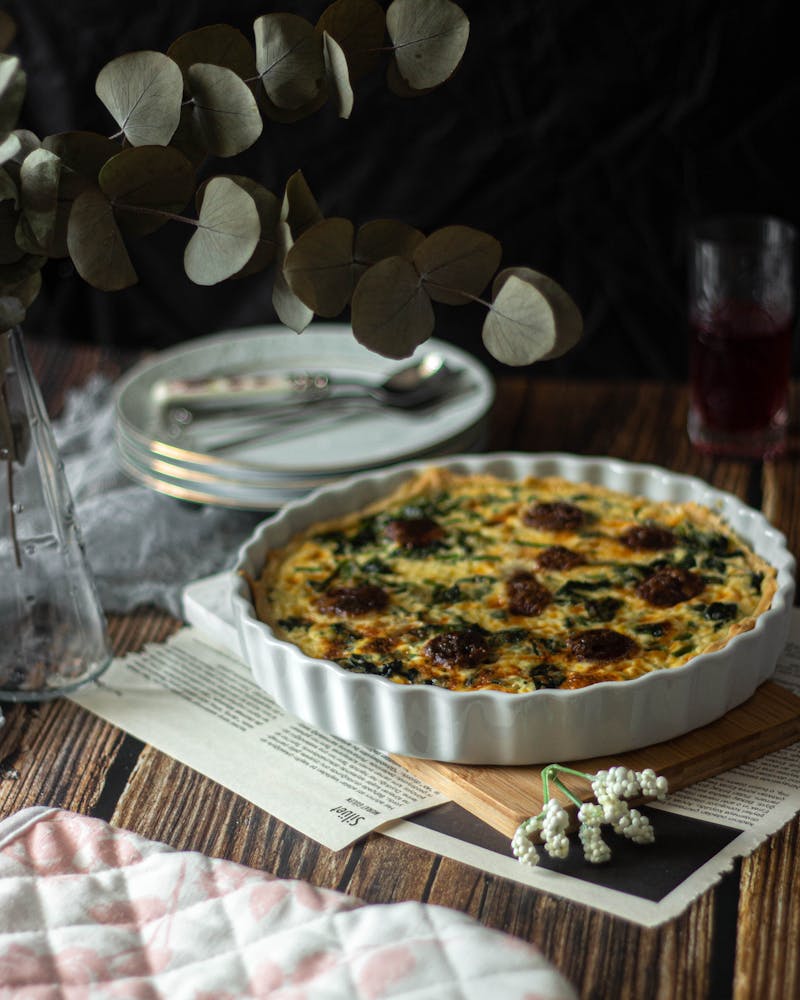 קיש תרד וגבינת ריקוטה